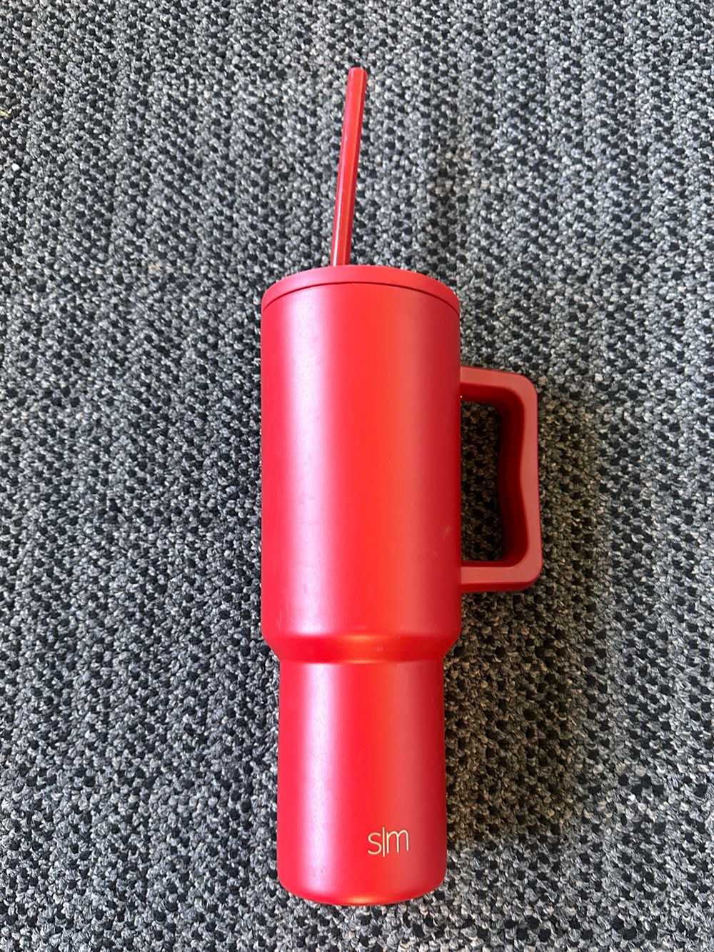 Simply Modern slm Red Insulated Travel Mug with Handle and Straw